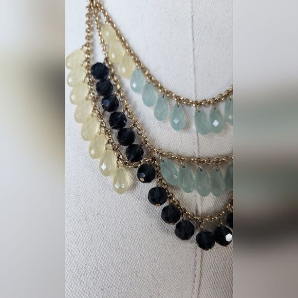 NWOT Lia Sophia "Refresh" Glasd & Resin Beaded Necklace - Picture 5 of 11